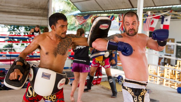 Chris training with Khru Kaeng