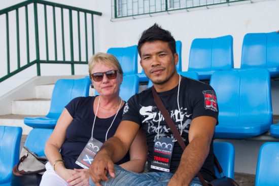 Parinya Sumalee and I at Thai Fight Narathiwat