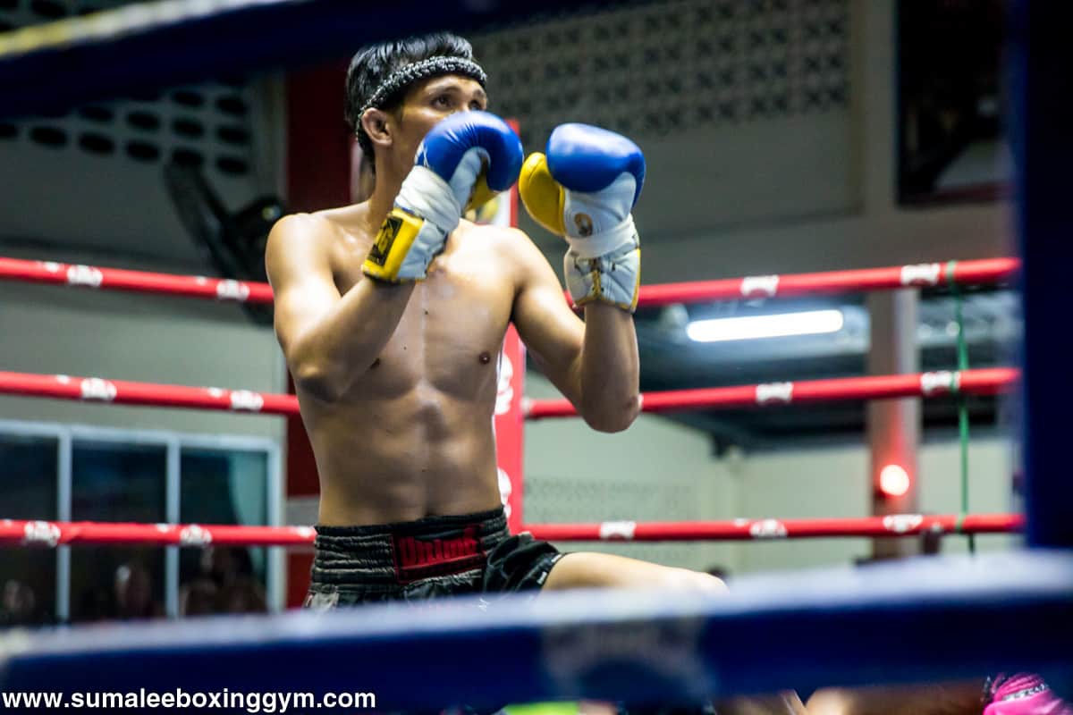 Petchmai performing the Wai Kru Muay Thai Fight