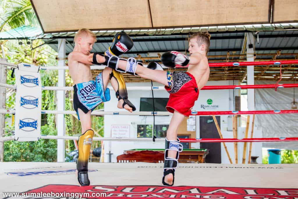 Juniors Sparring at Muay Thai Camp in Thailand