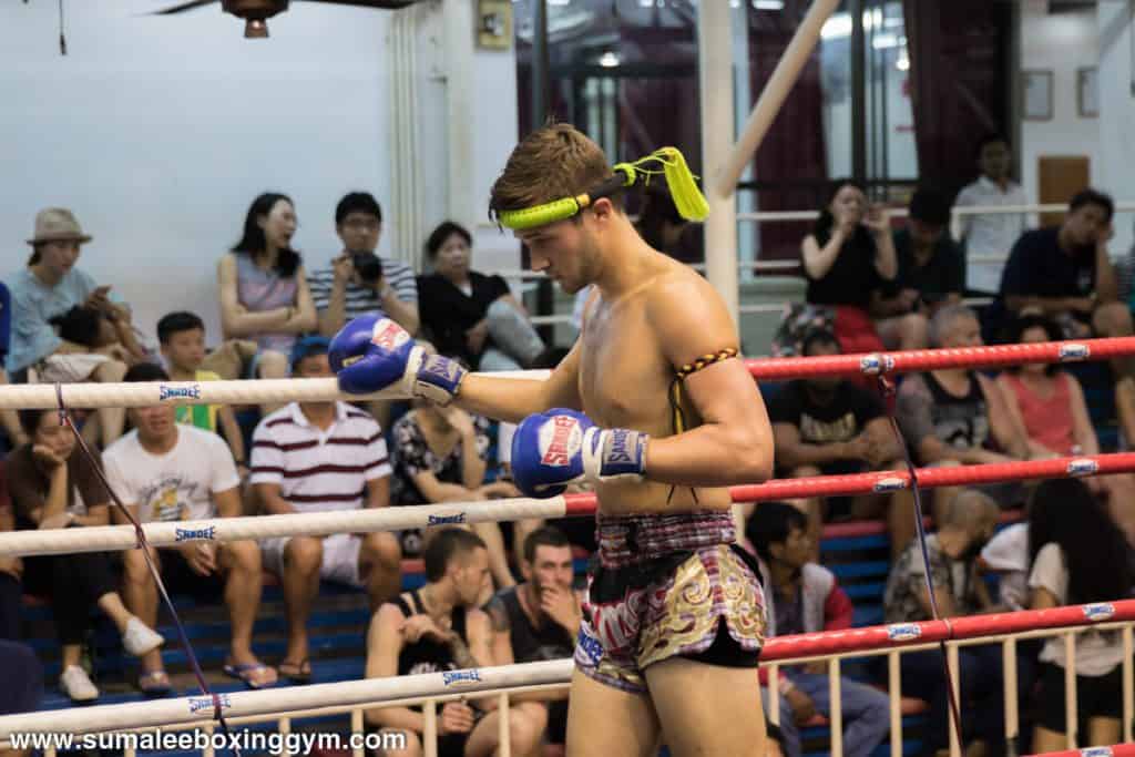 Matthew Butcher at Bangla Boxing Stadium - Wai Khru - Muay Thai Action