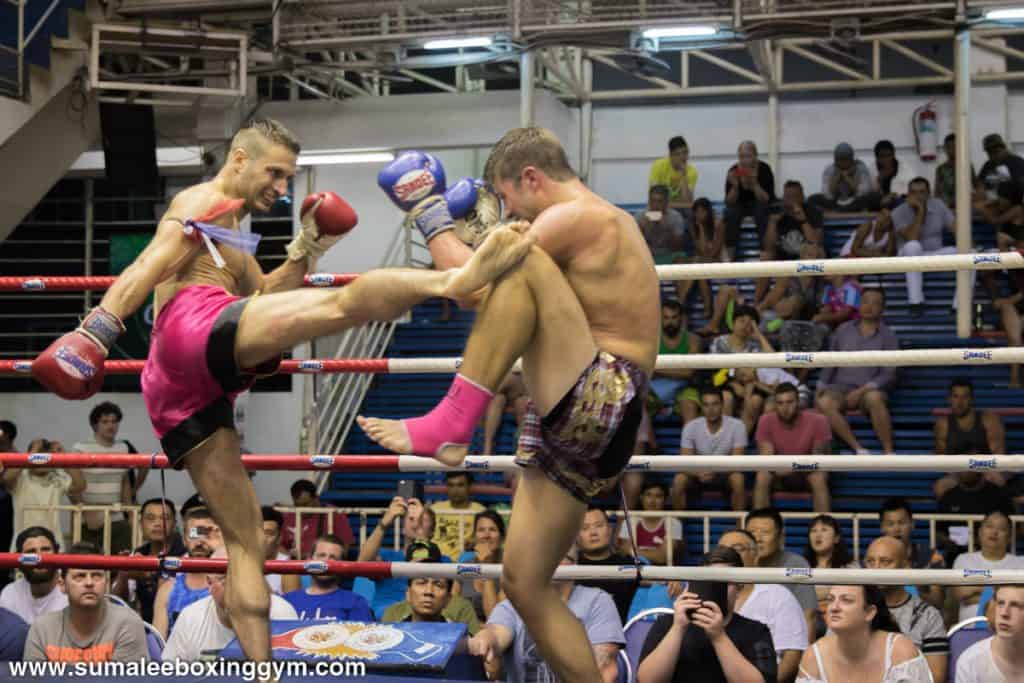 Matthew Butcher at Bangla Boxing Stadium - Blocking - Muay Thai Action