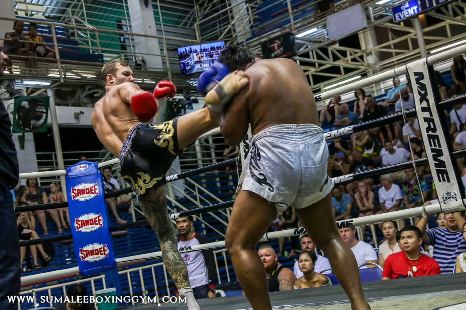 Muay Thai Kick Boxing Epic Black Leather Boxing Gloves