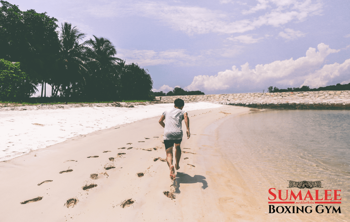 Muay Thai beach running