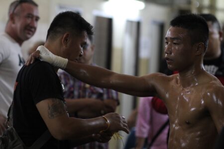 Backstage at Radjadamnern Stadium